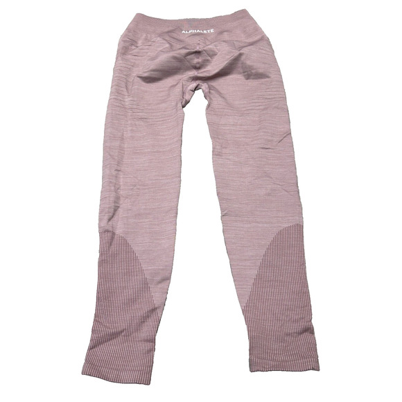 Alphalete Women's Elastic Waist Ozone Seamless Pink Ankle Leggings Size Small? - Picture 2 of 6